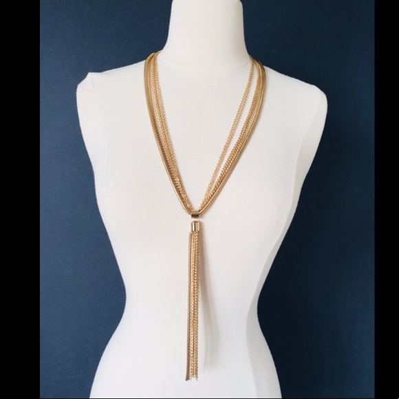 Thalia Sodi Jewelry - Thalia Sodi Gold tone multi chain tassel necklace